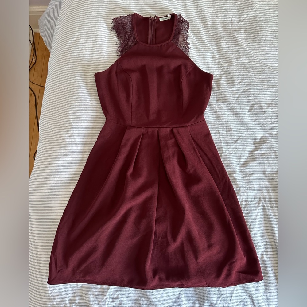 Maroon skater dress